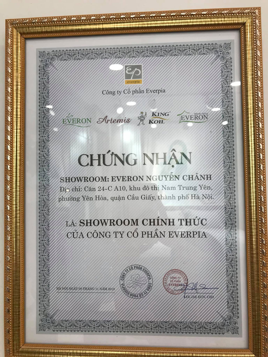 Showroom cam kết chỉ phân phối các sản phẩm chăn ga gối Everon chính hãng, chất lượng cao